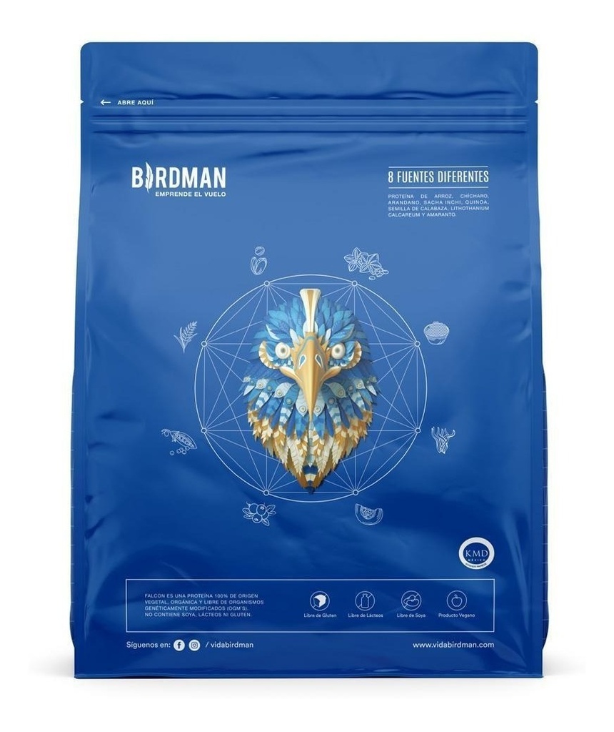 Proteína Vegetal Orgánica Falcon 1.8kg Birdman Vainilla