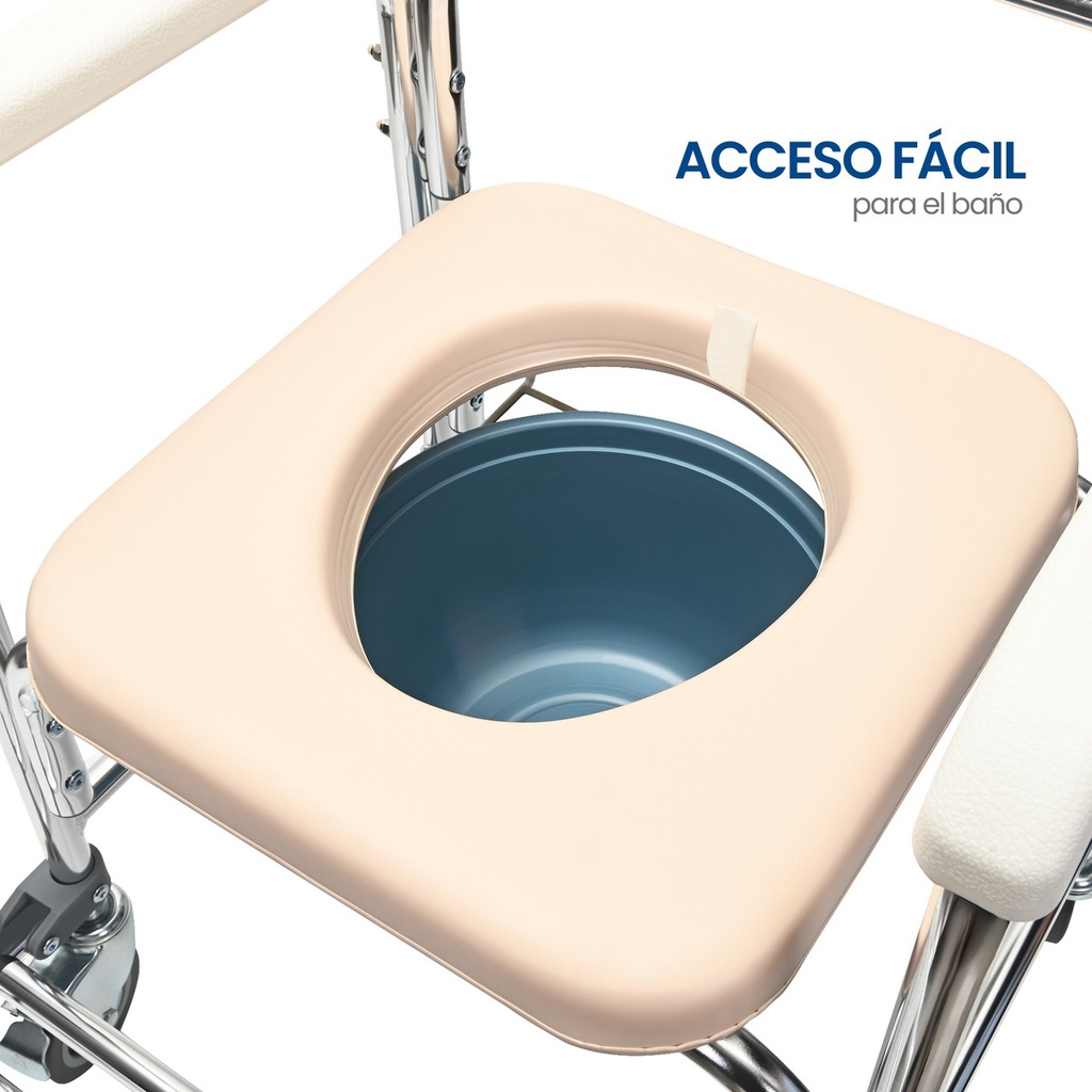 Silla Comodo 3 En 1 Ducha, Baño, Silla De Ruedas, Plegable