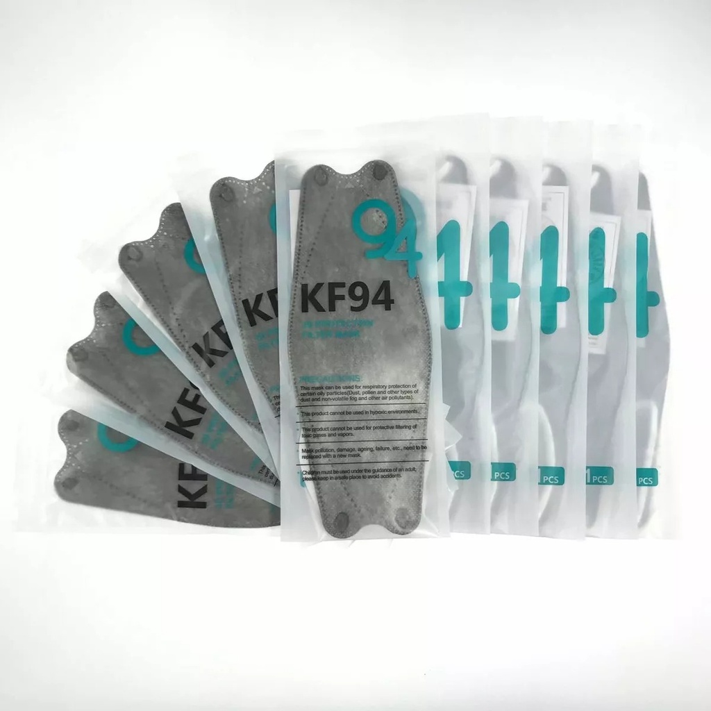 Cubrebocas Kf94 Mascarillas 3d Colores 10pzs Filtración 94%