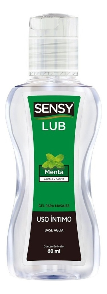 Lubricante Comestible Base Agua Sabor Menta Sensy 60ml