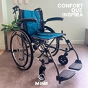 Silla De Ruedas Super Confort Sc-370 Plegable Negro-azul