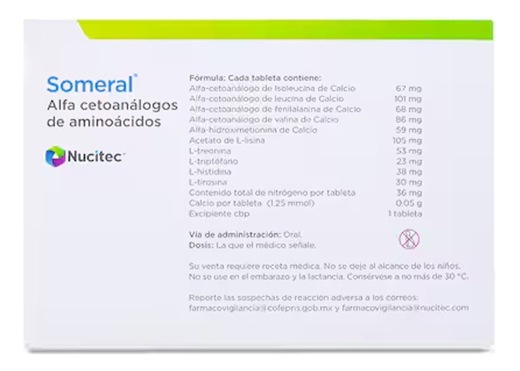 Someral Alfa Cetoanálogos De Aminoácidos Pack 200 Tabletas