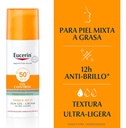 Eucerin Protector Solar Facial Toque Seco Oil Control Fps50+ 50ml Efecto Mate