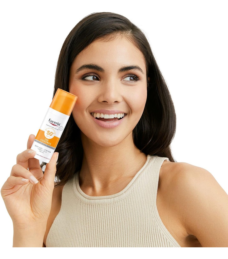 Eucerin Protector Solar Facial Toque Seco Oil Control Fps50+ 50ml Efecto Mate
