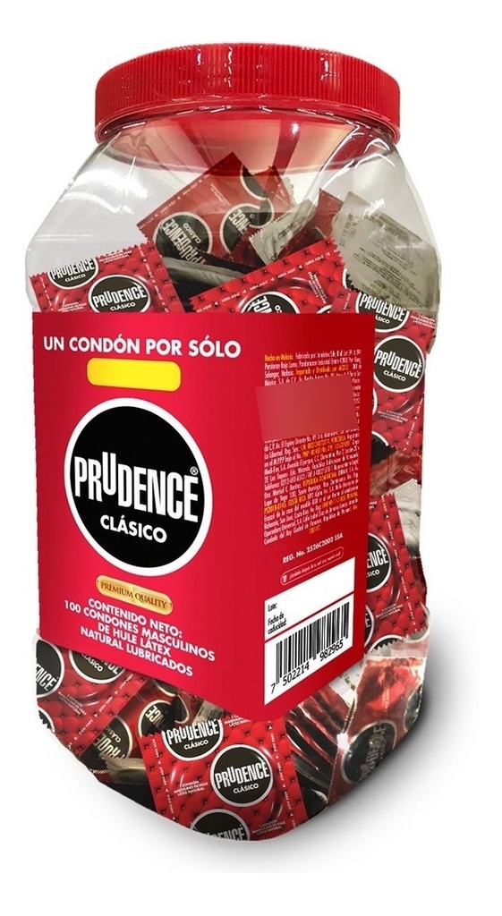 Prudence Clasico Con 100 Condones Vitrolero Gratis