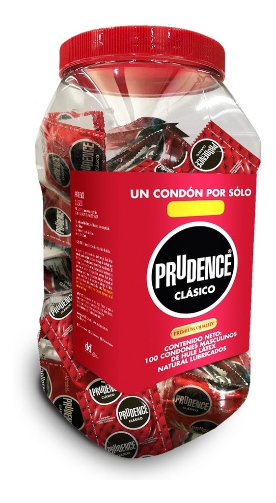 Prudence Clasico Con 100 Condones Vitrolero Gratis