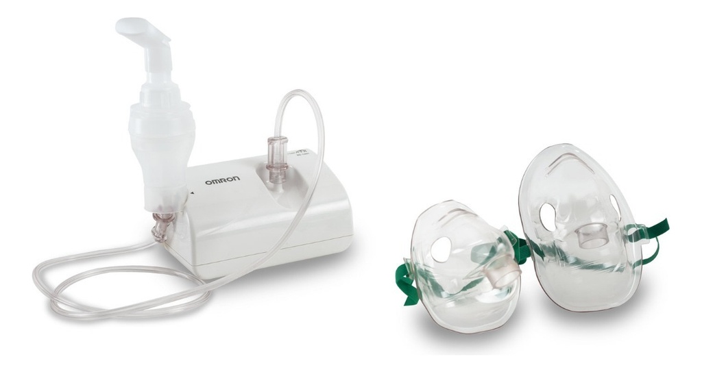 Omron Nebulizador De Compresor Caja Con Kit Color Blanco