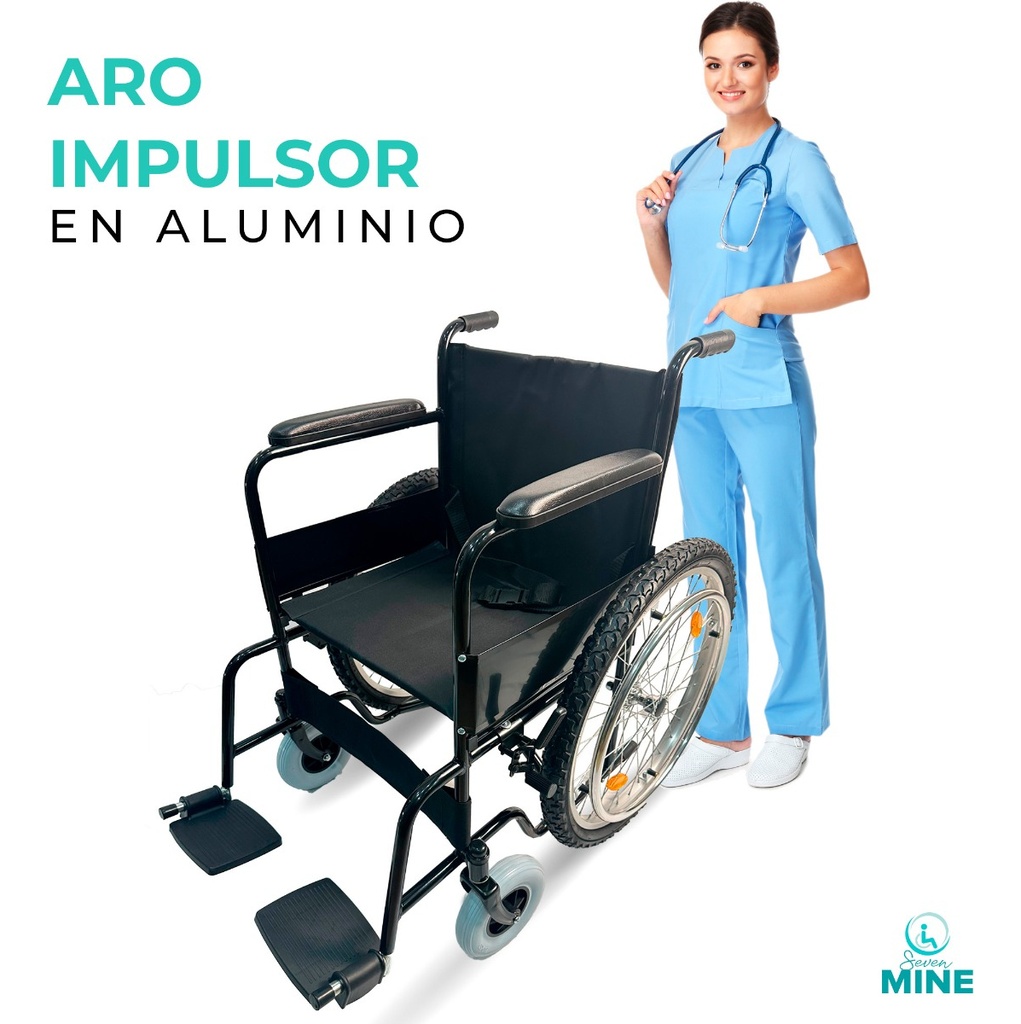 Silla De Ruedas Todo Terreno Llantas Traseras 24'' C/ Negro
