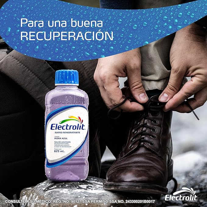 Suero Rehidratante Mora Azul 625ml Electrolit