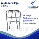Andadera De Aluminio De Lujo 2 Funciones - Ortopédica Adulto
