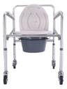 Silla Comodo Plegable Con 4 Ruedas De Aluminio Cromado