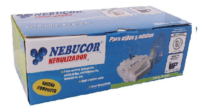 Nebulizador Nebucor P-103 Compresor Blanco Silencioso