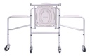 Silla Comodo Plegable Con 4 Ruedas De Aluminio Cromado