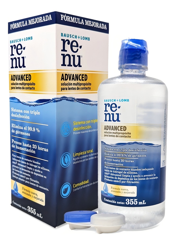 Solucion Bausch + Lomb Renu Advanced 355ml - Limpieza, Desin