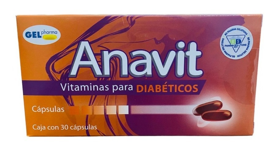 Anavit Vitamina Para Diabeticos Caja Con 30 Capsulas Sabor Sin Sabor