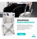 Banco Para Baño Con Brazos Desmontables - Confort- Seguridad