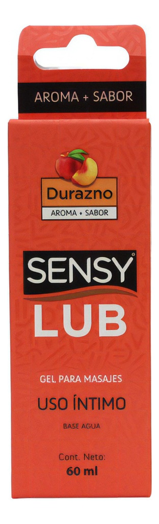 Lubricante Comestible Sensy Lub Con Aroma Y Sabor 60 Ml Sabor Durazno