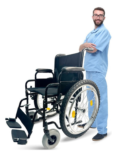 Silla De Ruedas Super Confort Sc-395 Negra 43 Cm