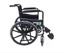 Silla de Ruedas Super Confort 321, Plegable, con Reposapiés, Negro