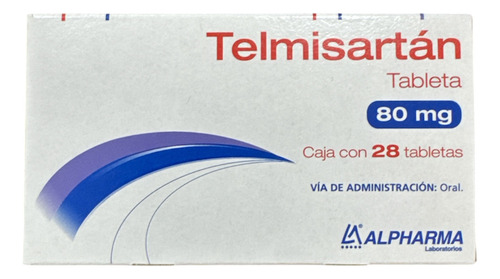 Telmisartan 80 Mg Caja Con 28 Tabletas Alpharma
