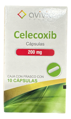 Celecoxib 200mg 10 Capsulas 200mg Caja Con Frasco Con 10 Cáp
