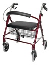 Andadera Super Confort Sc-861 Vino Plegable 4 Ruedas