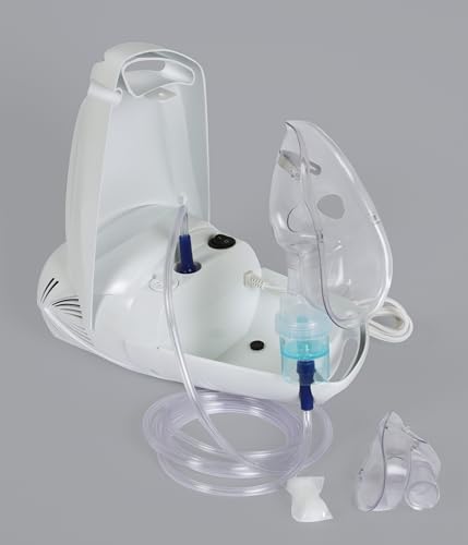 Nebulizador de compresor Nebucor P102 para Toda la Familia , Compacto y con Cavidad para Guardar Accesorios, Ayuda al tratamiento de Vías Respiratorias