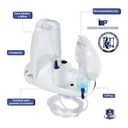 Nebulizador de compresor Nebucor P102 para Toda la Familia , Compacto y con Cavidad para Guardar Accesorios, Ayuda al tratamiento de Vías Respiratorias