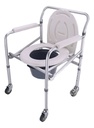 Silla Comodo Plegable Con 4 Ruedas De Aluminio Cromado