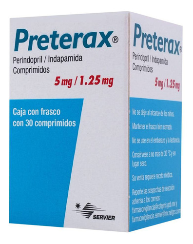 Preterax Comprimido 5 Mg/1.25 Mg, 30 Comprimidos