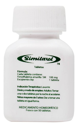 Similaxol 78 Tableta 100 Mg, 50 Tabletas