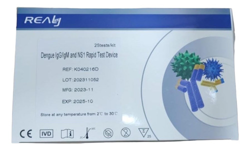 Prueba Rápida Dengue Igg/igm Y Ns1 Caja 25 Pruebas