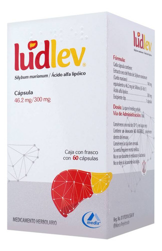 Ludlev Cápsula 140/300 Mg, 60 Cápsulas