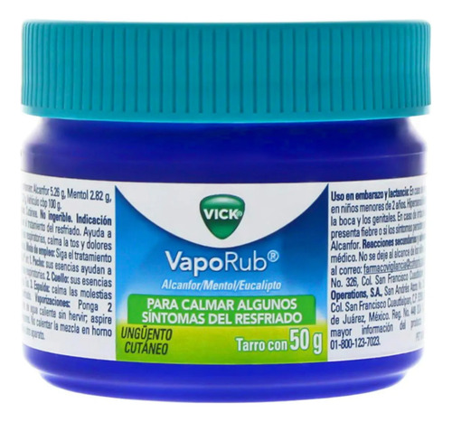 Vick Vaporub Pomada Ungüento Para Alivio Sintomas 50g