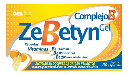 Zebetyn Gel, Caja Con 30 Capsulas, Gelpharma