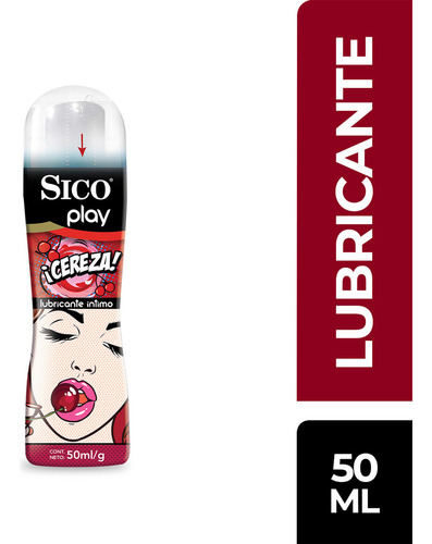 Sico® Play Lubricante Íntimo, Sabor Cereza De 50 Ml