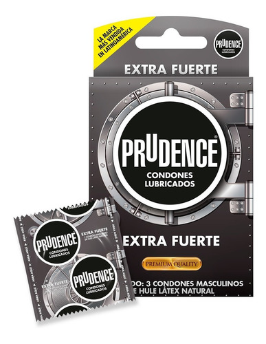 Condones De Látex Prudence Extra Fuerte 3 Condones Premium Quality