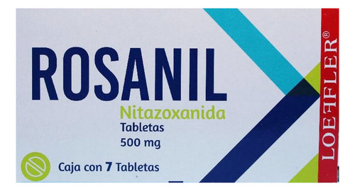 Rosanil Rosanil Nitazoxanida 500 Mg Caja C/7 Tabletas - Loeffler, S.a. De C.v.