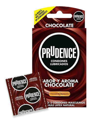 Condones De Látex Prudence Sabor Y Aroma Chocolate 3 Condones