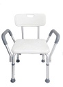 Banco Ducha Con Respaldo Y Brazos Desarmables - Silla