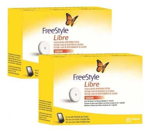 Kit De 2 Sensores Glucómetro Continuo Abbott Freestyle Libre