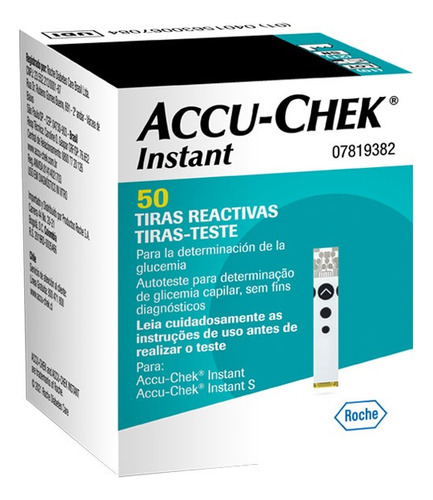 Accu Check Instant Tiras Reactivas De Glucosa 50 Pzas