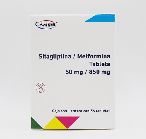 Sitagliptina / Metformina 50mg/850mg Caja Con 56 Tabletas