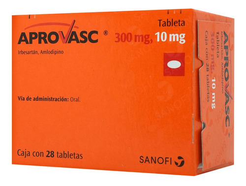 Aprovasc Tabletas 300 Mg/10 Mg, 28 Tabletas
