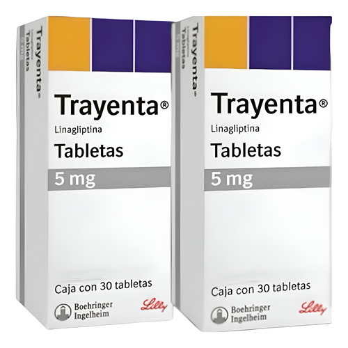 Trayenta 5mg Linagliptina Con 30 Tabletas Pack 2 Piezas