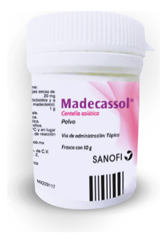 Madecassol Polvo 20 Mg, 1 Frasco 10 G