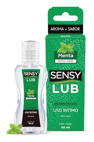 Lubricante Comestible Base Agua Sabor Menta Sensy 60ml
