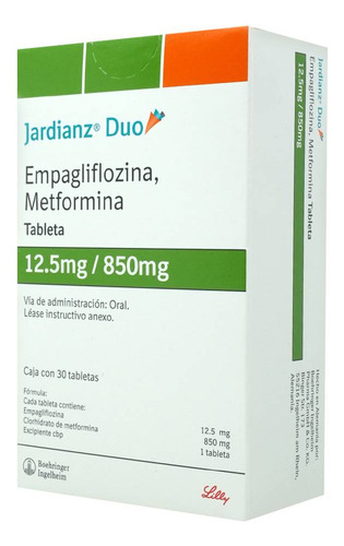 Jardianz Duo Tableta 12,5 Mg/850 Mg, 30 Tabletas