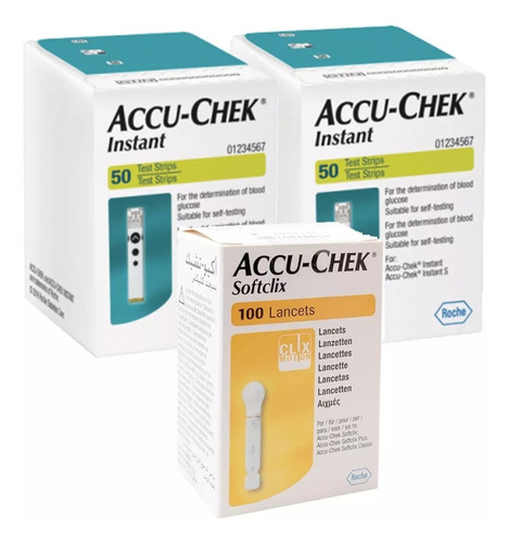 [793969296330] Kit Accu-chek Instant 100 Tiras Y 100 Lancetas