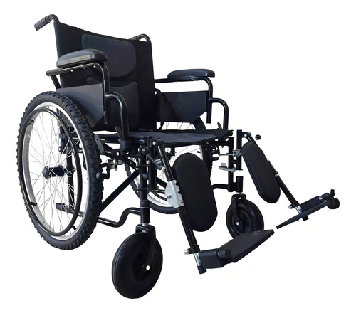 [SC-365] Silla De Ruedas Todo Terreno Con Elevapiernas Super Confort Sc-365 Color Negro